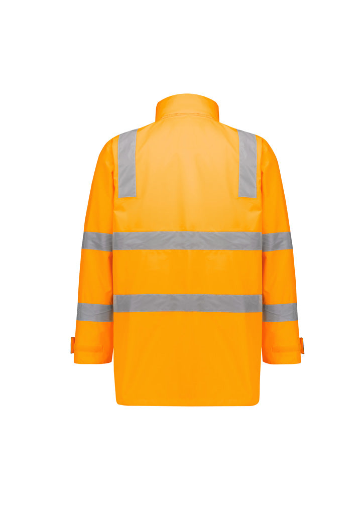 Syzmik ZJ580 Unisex Hi Vis VIC Rail 4 In 1 Waterproof Jacket-Orange