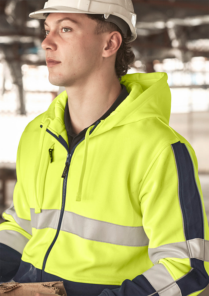 Syzmik ZT486 Unisex Hi Vis Full ZIP Stretch Taped Hoodie