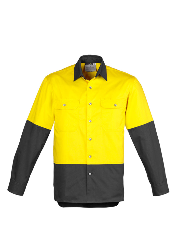 Syzmik ZW122 Men's Hi Vis Spliced Industrial Shirt