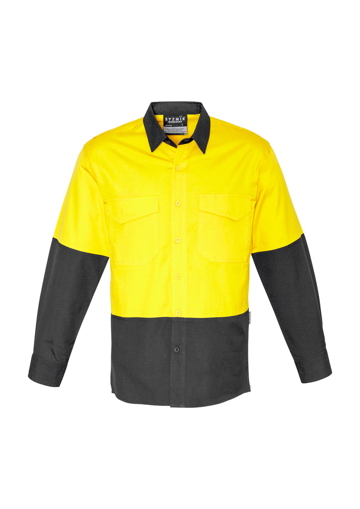 Syzmik ZW128 Men's Rugged Cooling Hi Vis Spliced Shirt