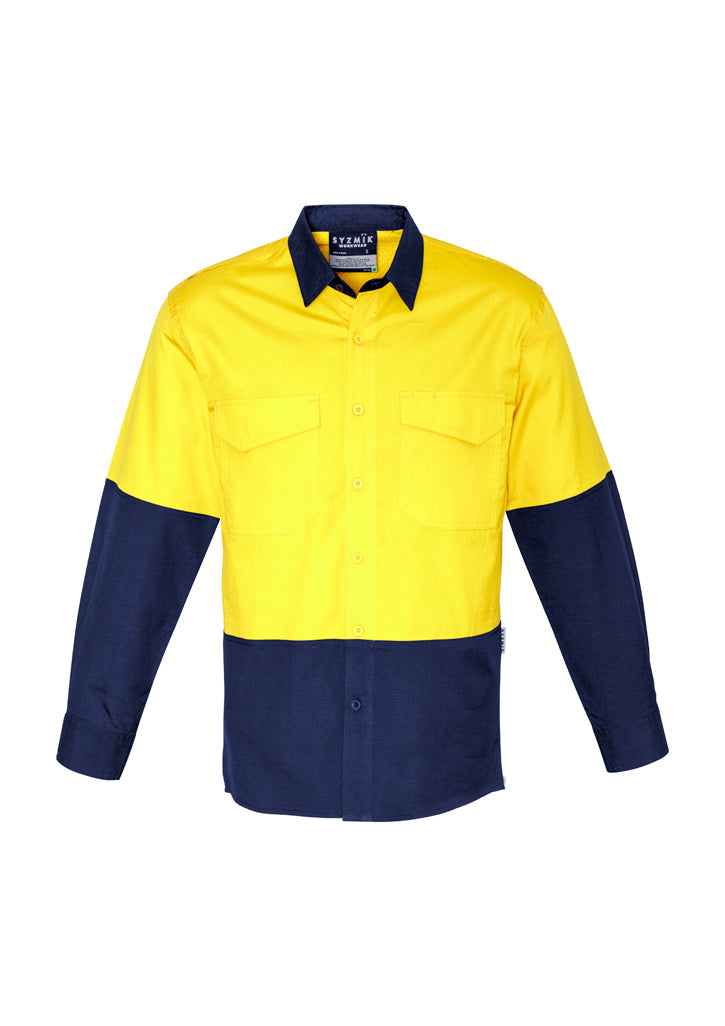 Syzmik ZW128 Men's Rugged Cooling Hi Vis Spliced Shirt