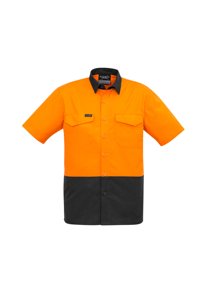 Syzmik ZW815 Men's Rugged Cooling Hi Vis Spliced S/S Shirt