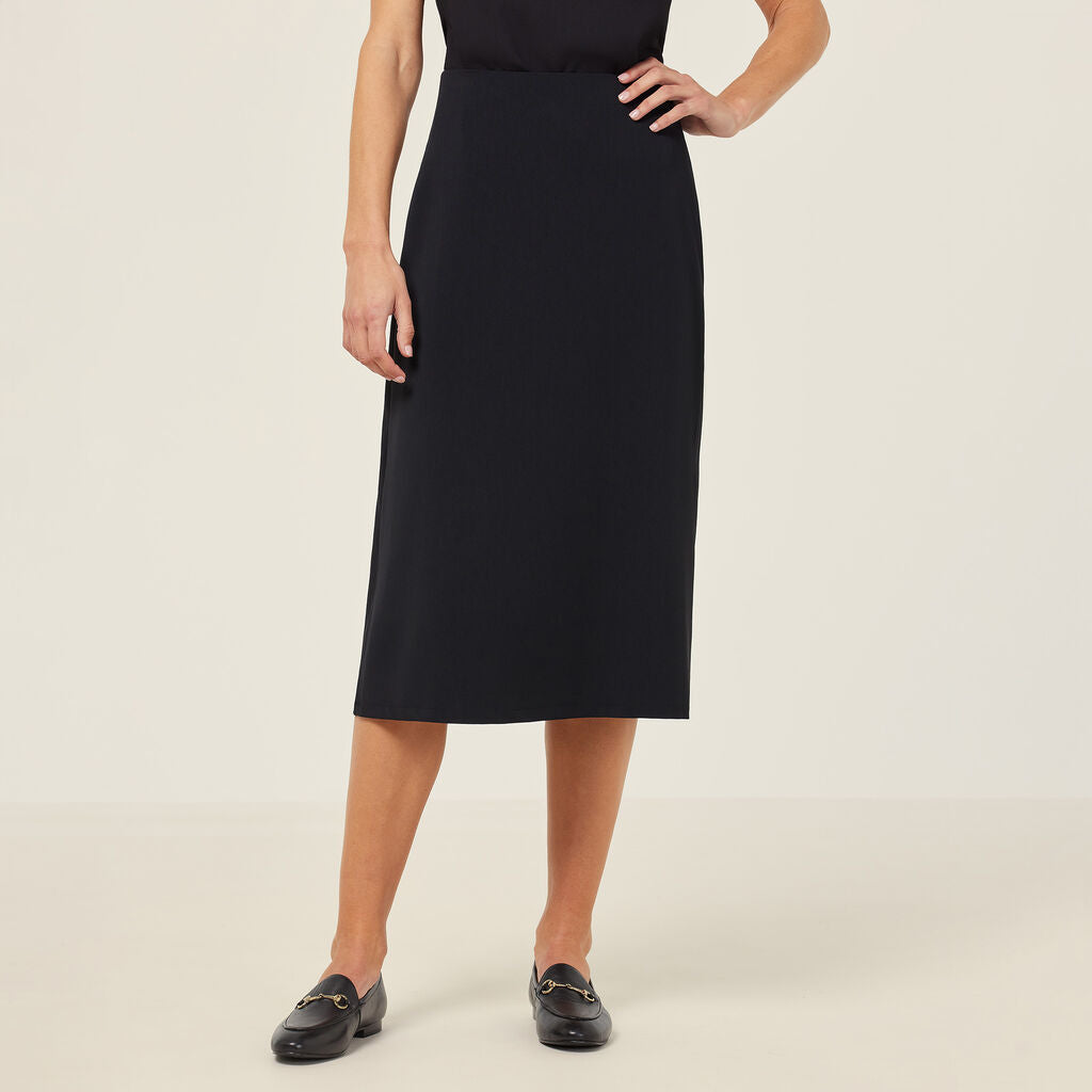 NNT CAT2RV Crepe Stretch Midi Length A-line Skirt