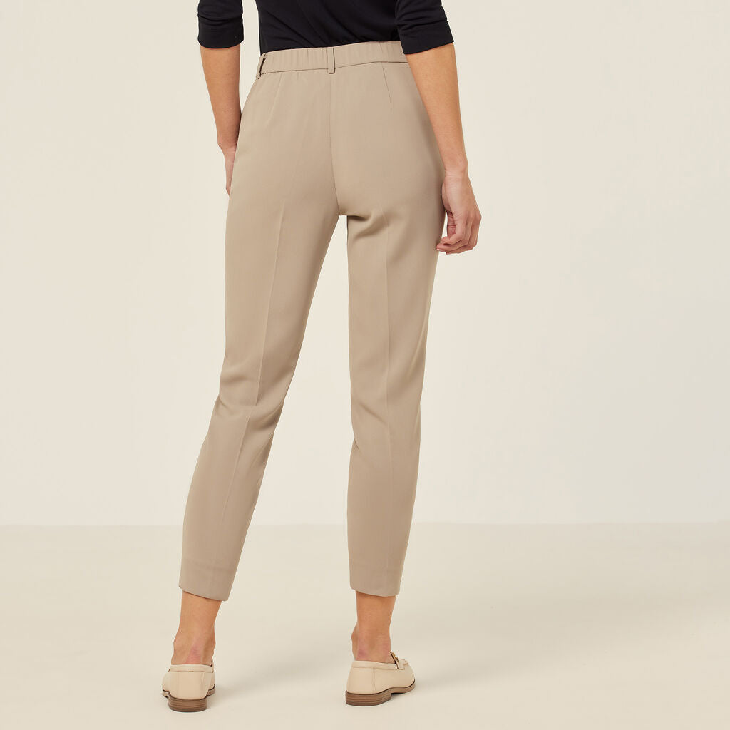 NNT CAT3YC Crepe Stretch High Waist Cropped Pant