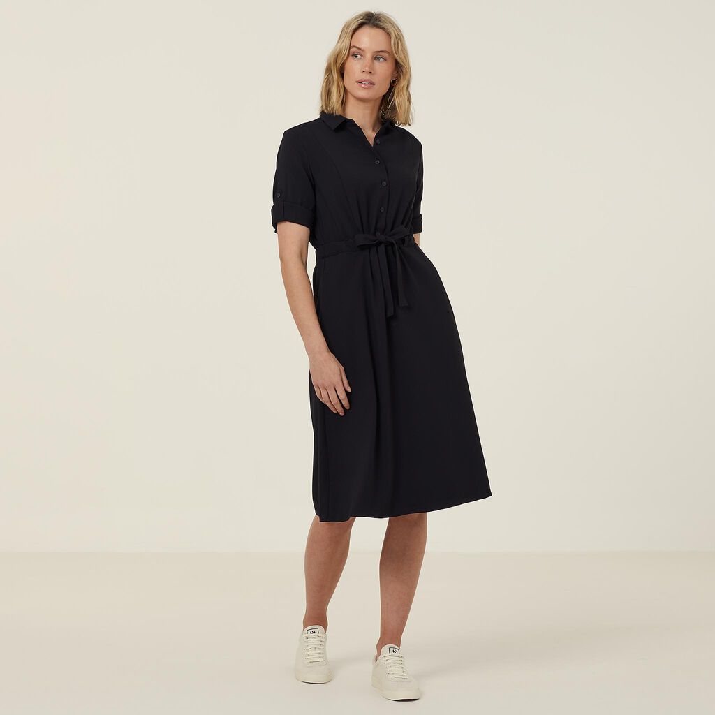 NNT CAT67Y Heavy Stretch Georgette Shirt Dress