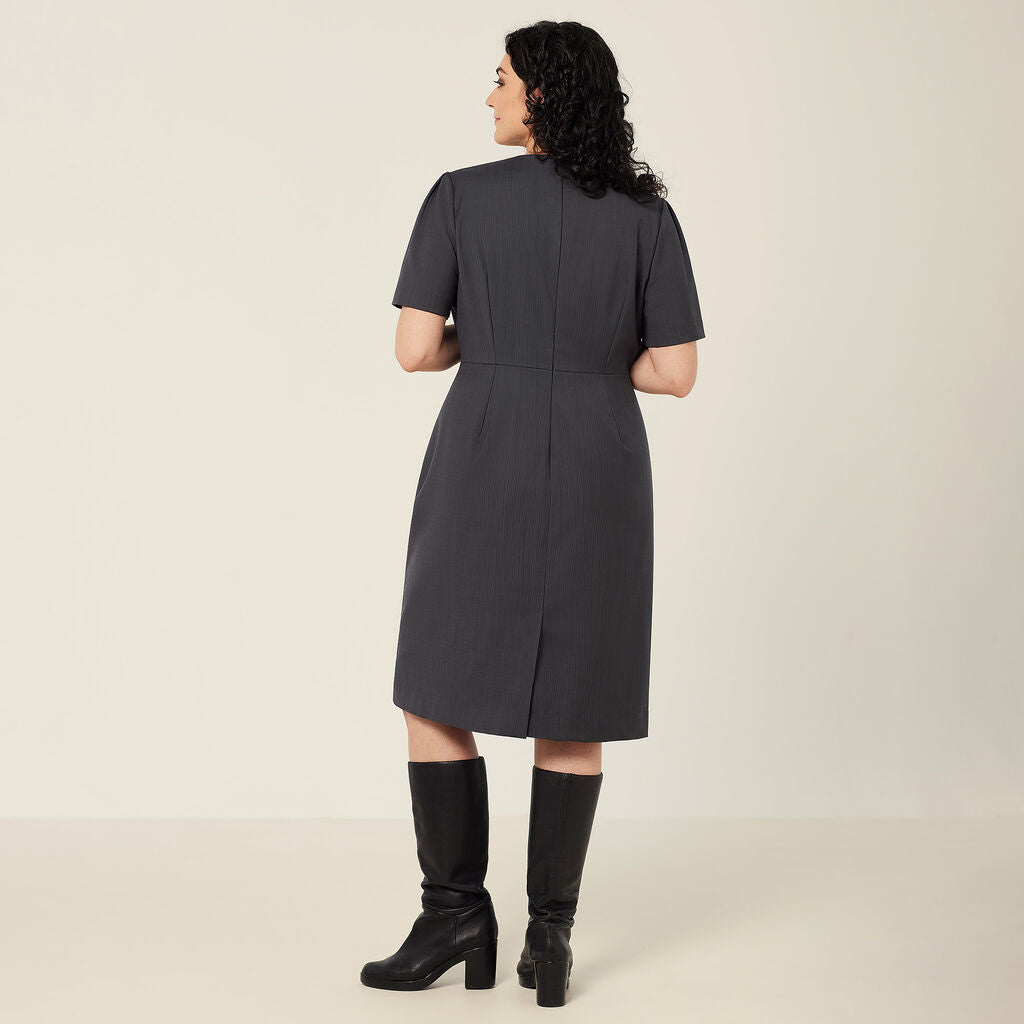 NNT CAT69W Wool Blend Twill Short Sleeve Dress