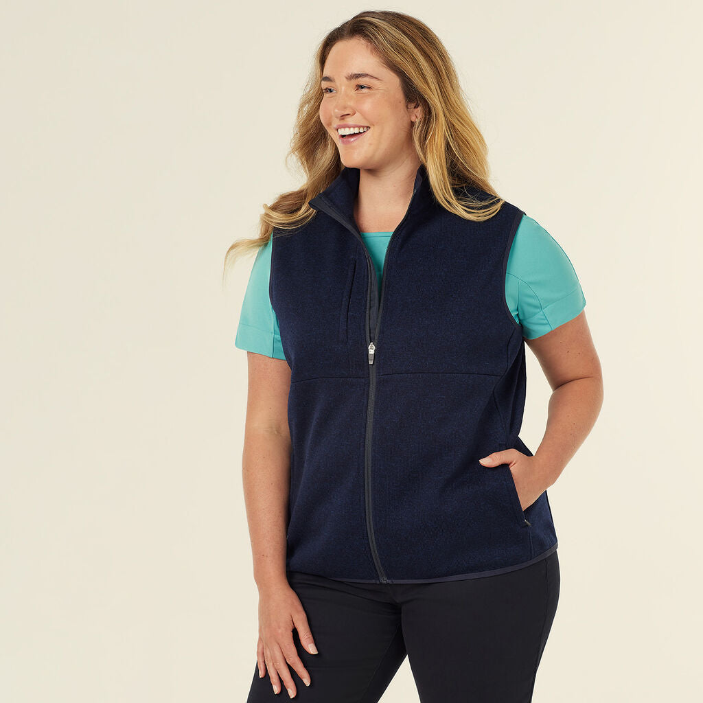NNT CAT74N Textured Fleece Zip Front Vest