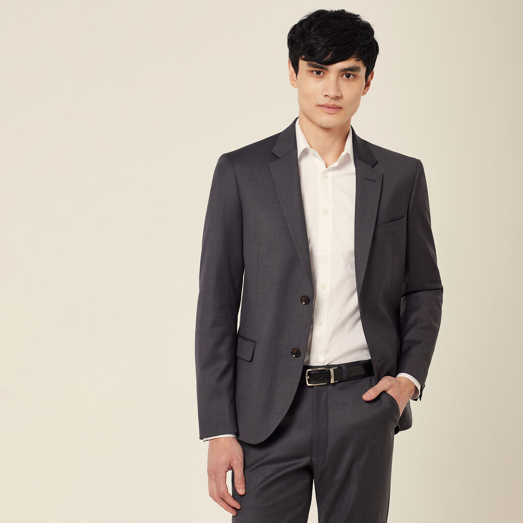 NNT CATBEU Wool Blend Twill Tailored 2 Button Jacket