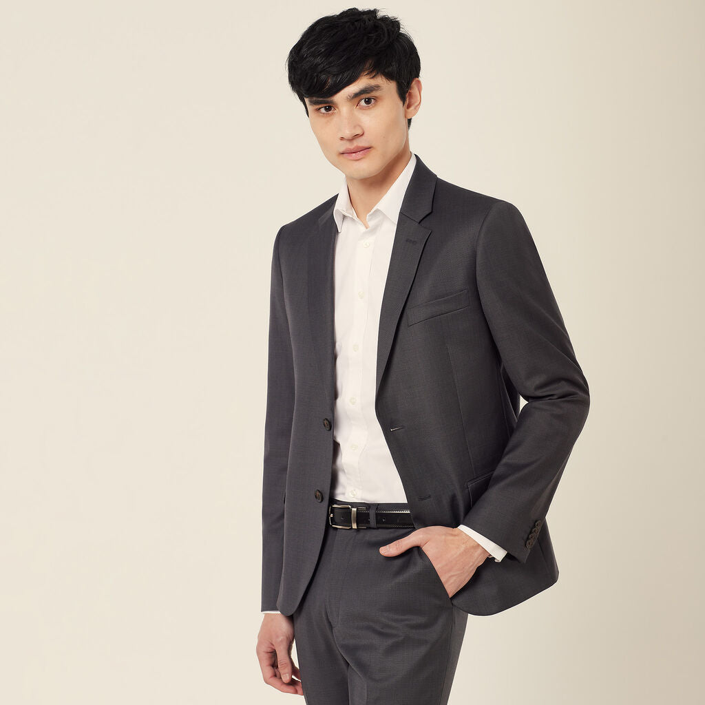 NNT CATBEU Wool Blend Twill Tailored 2 Button Jacket