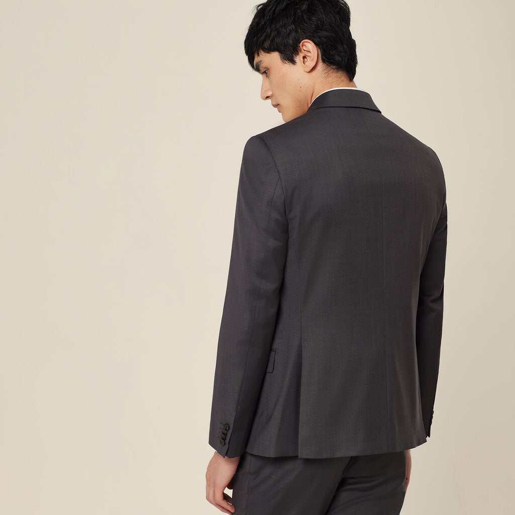 NNT CATBEU Wool Blend Twill Tailored 2 Button Jacket