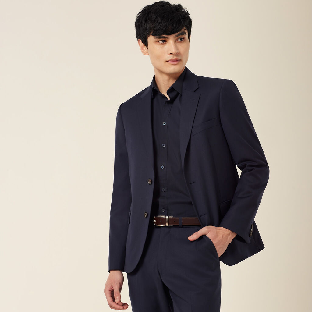 NNT CATBEU Wool Blend Twill Tailored 2 Button Jacket