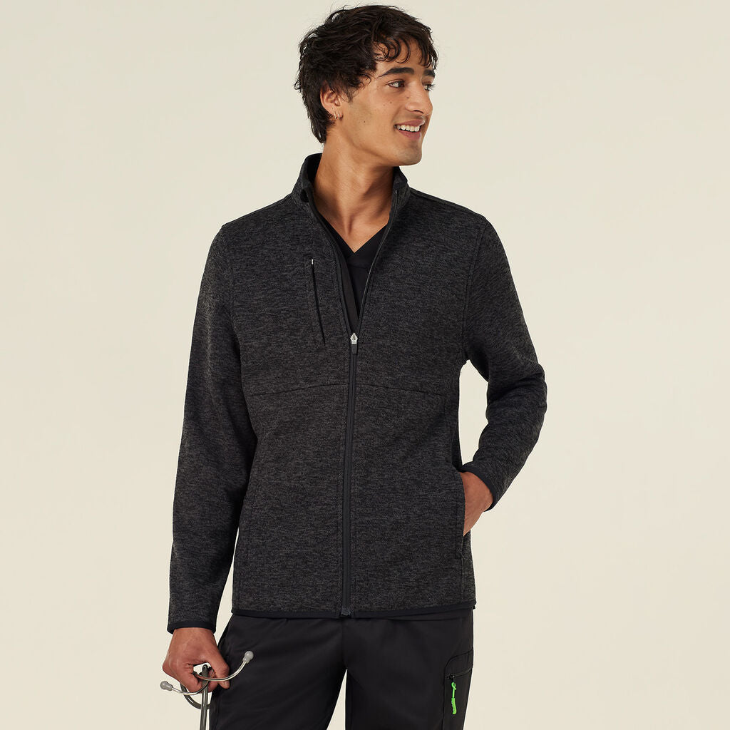 NNT CATBFJ Men's Textured Fleece Zip Front Jacket