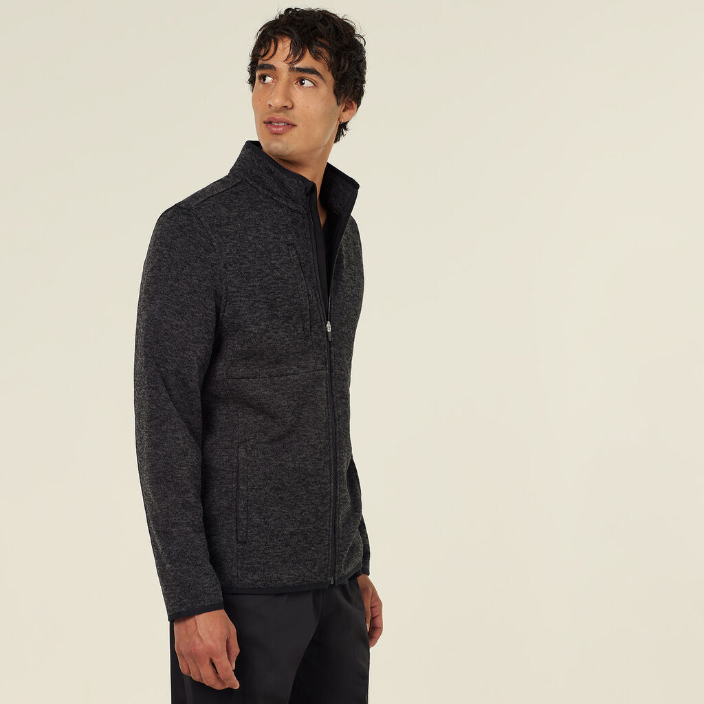 NNT CATBFJ Men's Textured Fleece Zip Front Jacket
