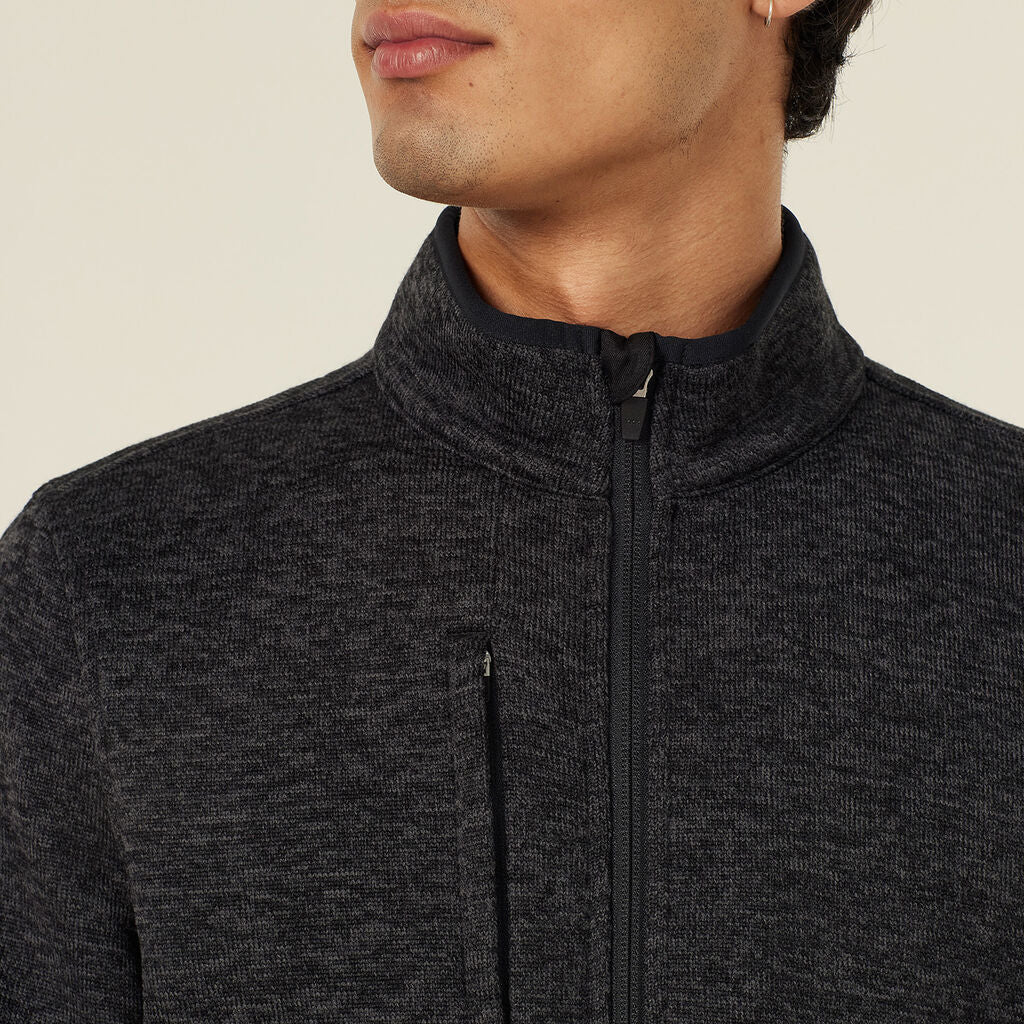 NNT CATBFJ Men's Textured Fleece Zip Front Jacket