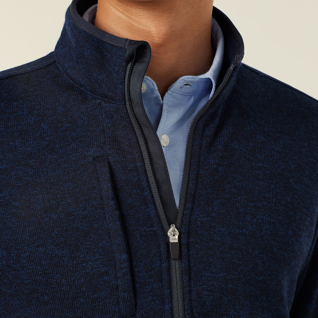 NNT CATBFJ Men's Textured Fleece Zip Front Jacket