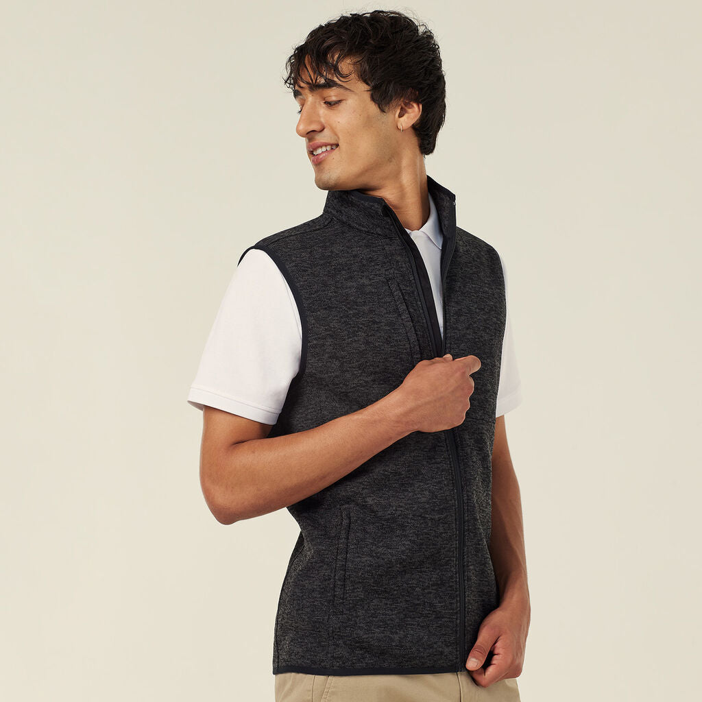 NNT CATF32 Men's Textured Fleece Zip Front Vest