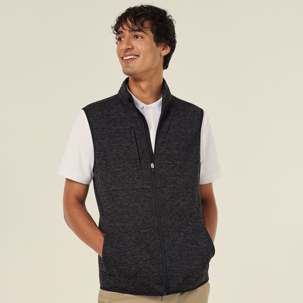 NNT CATF32 Men's Textured Fleece Zip Front Vest