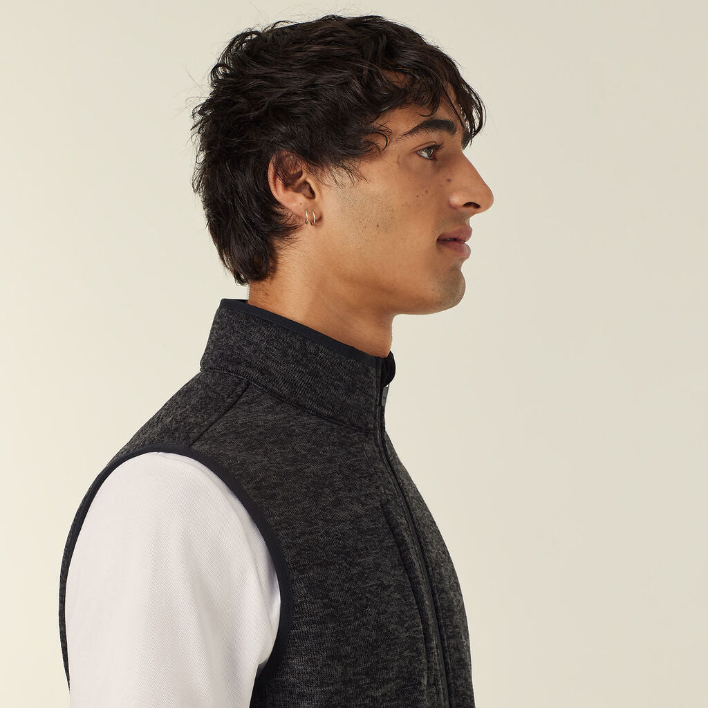 NNT CATF32 Men's Textured Fleece Zip Front Vest