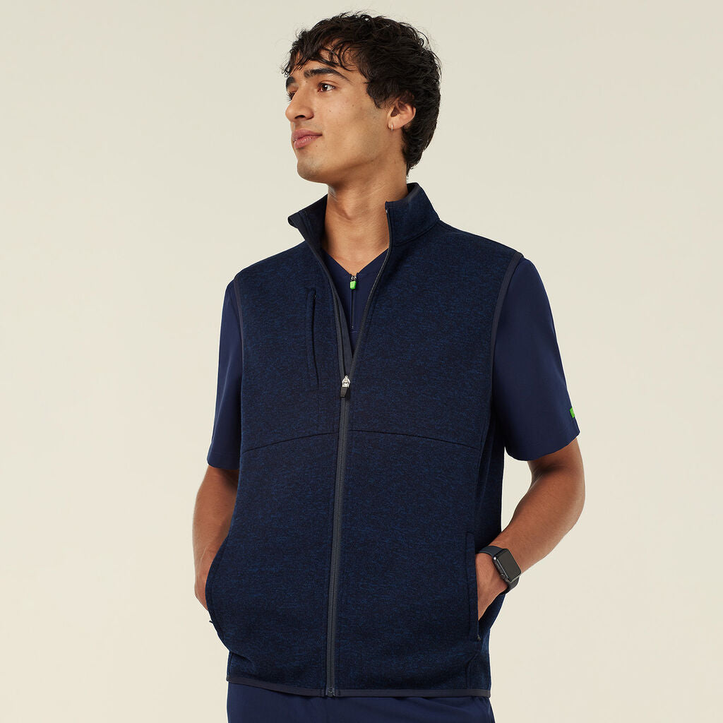 NNT CATF32 Men's Textured Fleece Zip Front Vest