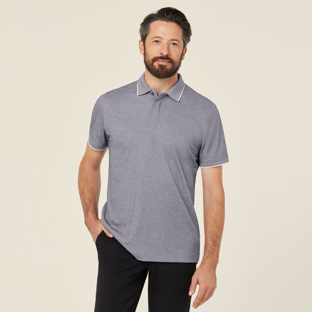 NNT CATJA4 Textured Cotton Poly Short Sleeve Polo