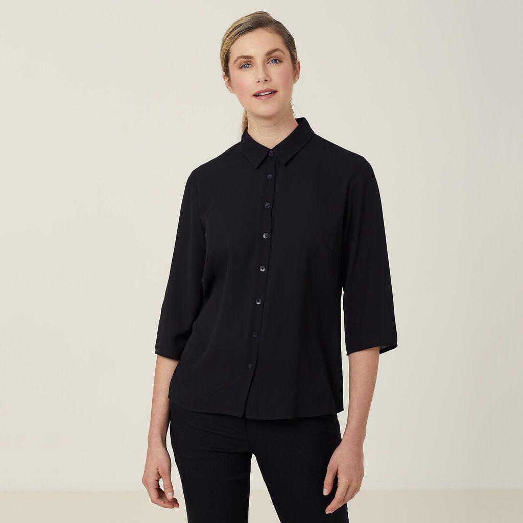 NNT CATUKZ Georgie 3/4 Sleeve Pleat Back Shirt