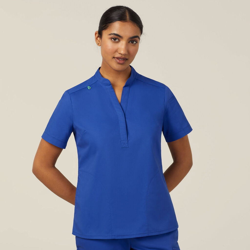 NNT CATUMM Next-gen Antibacterial Active Blackburn Mandarin Collar Scrub Top