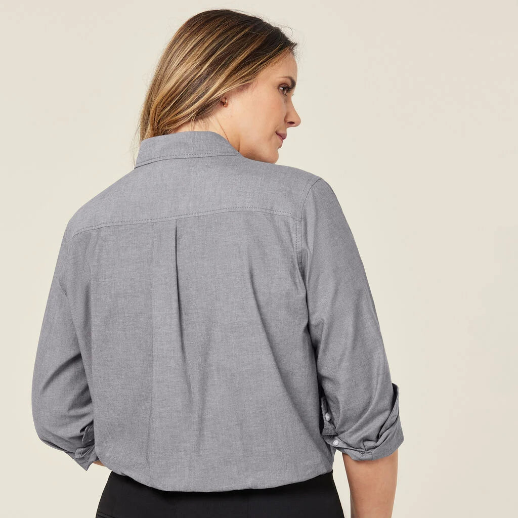 NNT CATUSZ Cotton Chambray Long Sleeve Relaxed Shirt