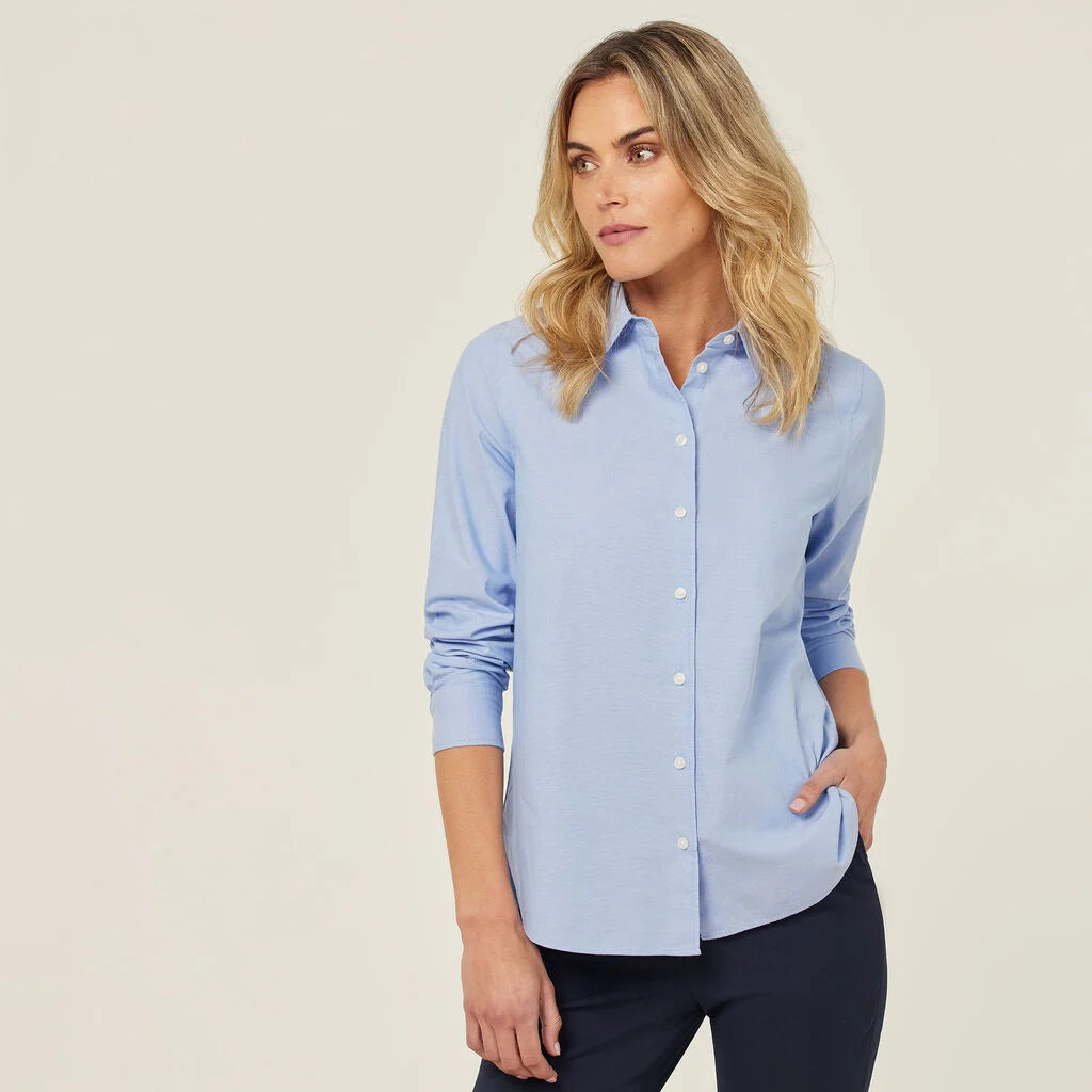 NNT CATUSZ Cotton Chambray Long Sleeve Relaxed Shirt