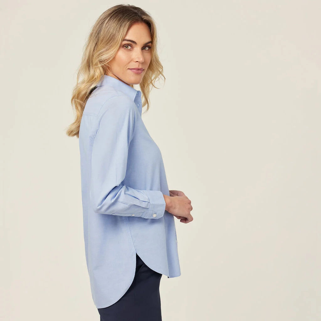 NNT CATUSZ Cotton Chambray Long Sleeve Relaxed Shirt