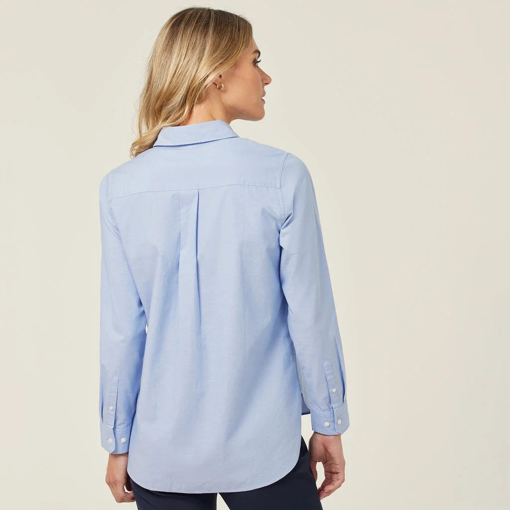 NNT CATUSZ Cotton Chambray Long Sleeve Relaxed Shirt