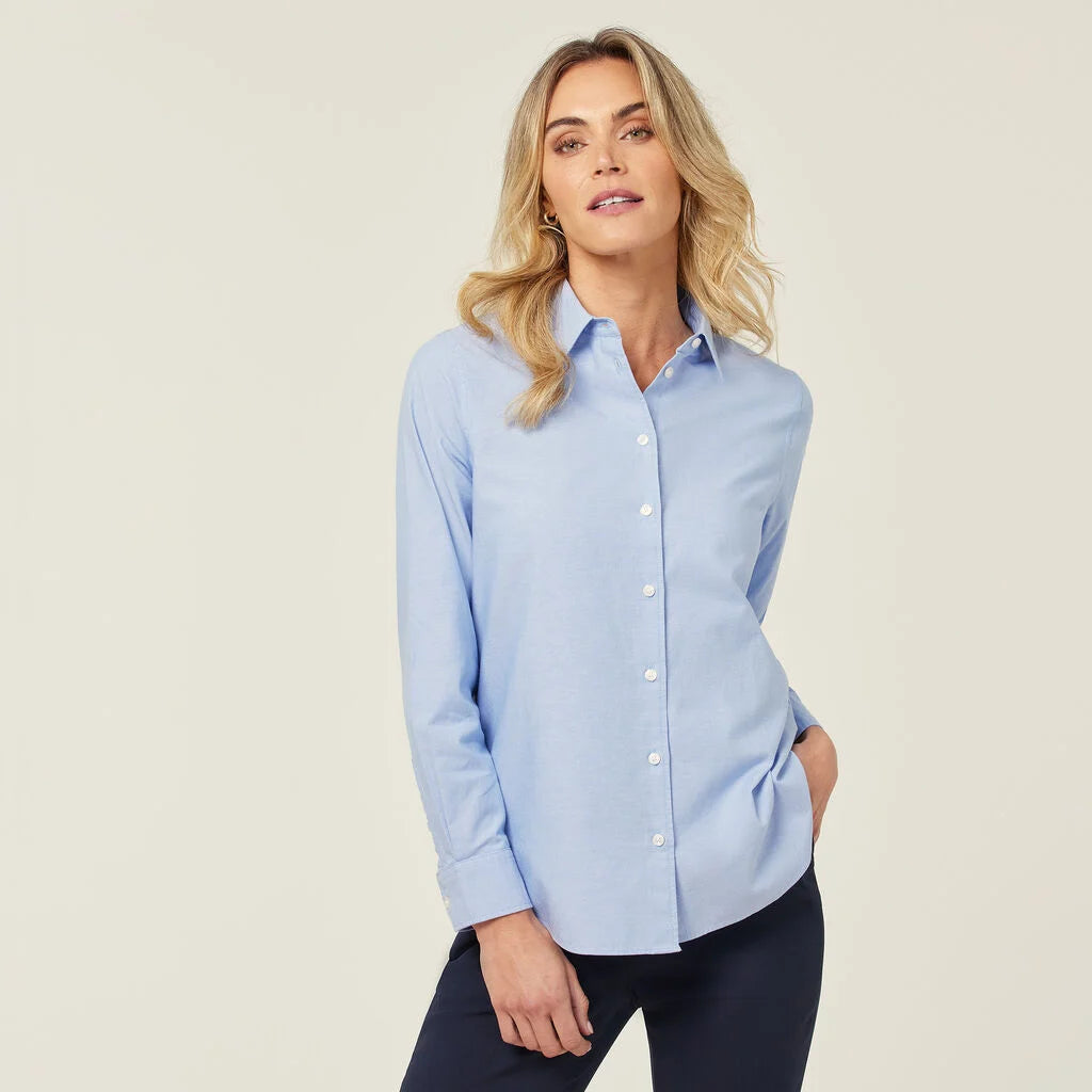 NNT CATUSZ Cotton Chambray Long Sleeve Relaxed Shirt