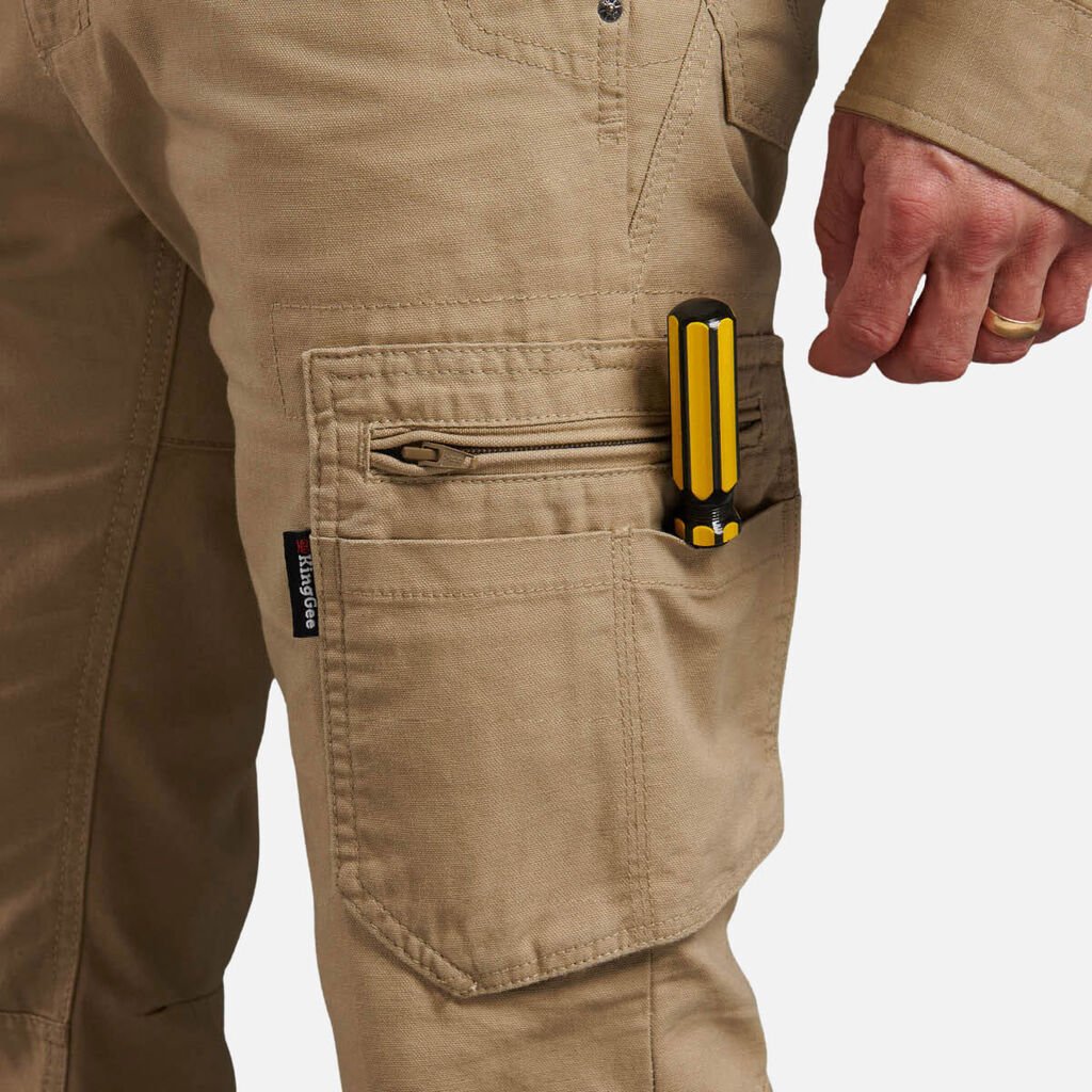 KingGee K13280 Tradies Canvas Cargo Work Pants