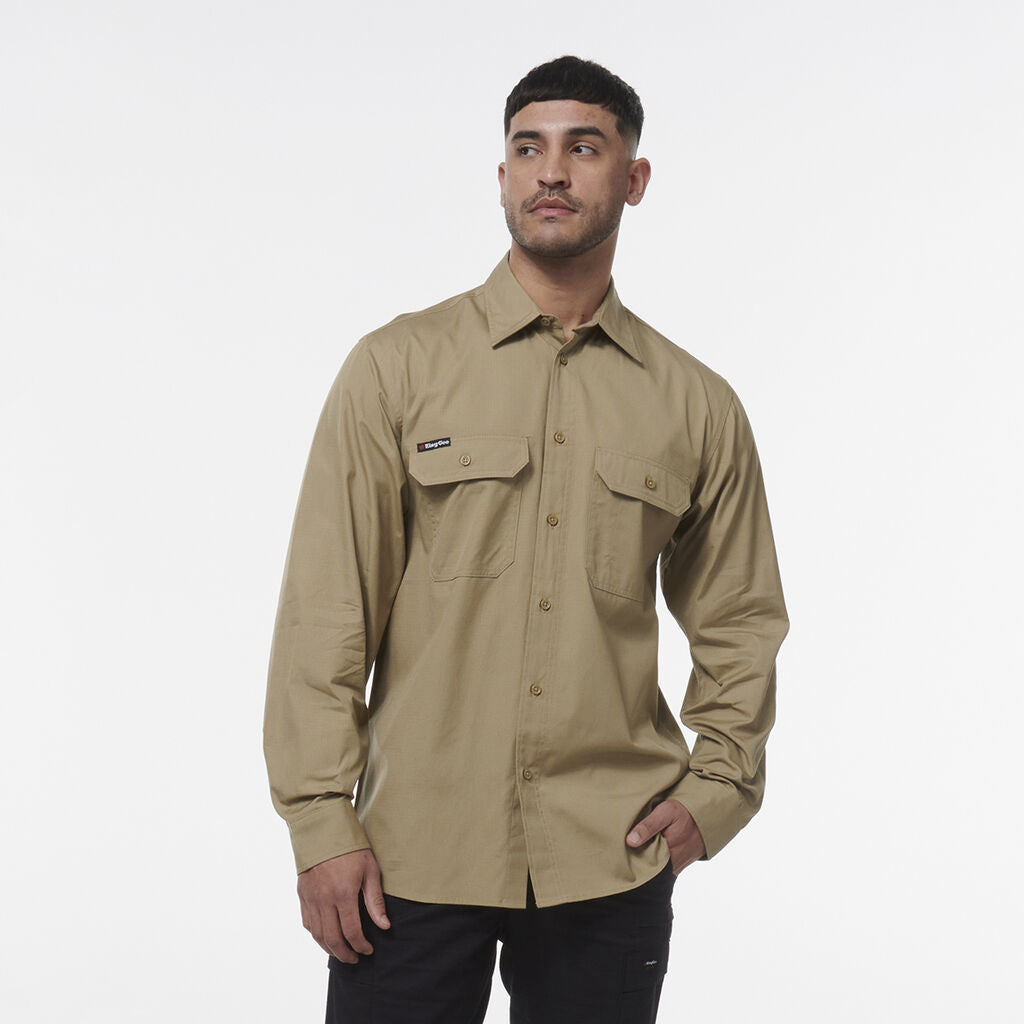 KingGee K14031 Men's Workcool Vented Shirt Long Sleeve