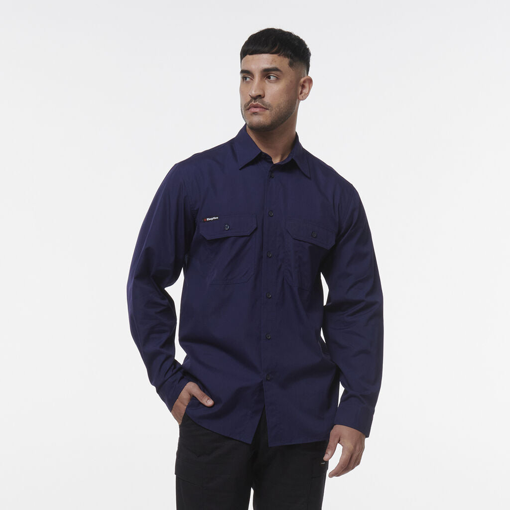 KingGee K14031 Men's Workcool Vented Shirt Long Sleeve