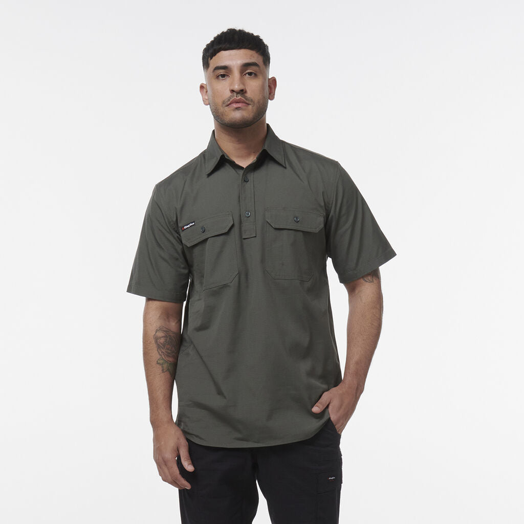 KingGee K14032 Men's Workcool Vented Closed Front Shirt Short Sleeve