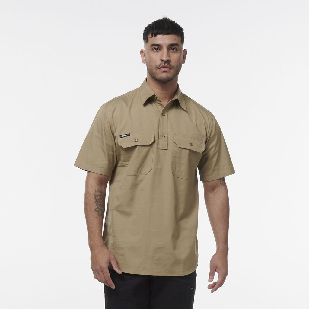 KingGee K14032 Men's Workcool Vented Closed Front Shirt Short Sleeve