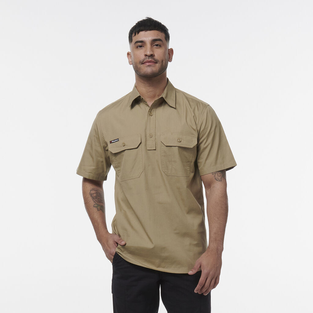 KingGee K14032 Men's Workcool Vented Closed Front Shirt Short Sleeve