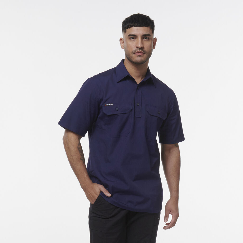 KingGee K14032 Men's Workcool Vented Closed Front Shirt Short Sleeve