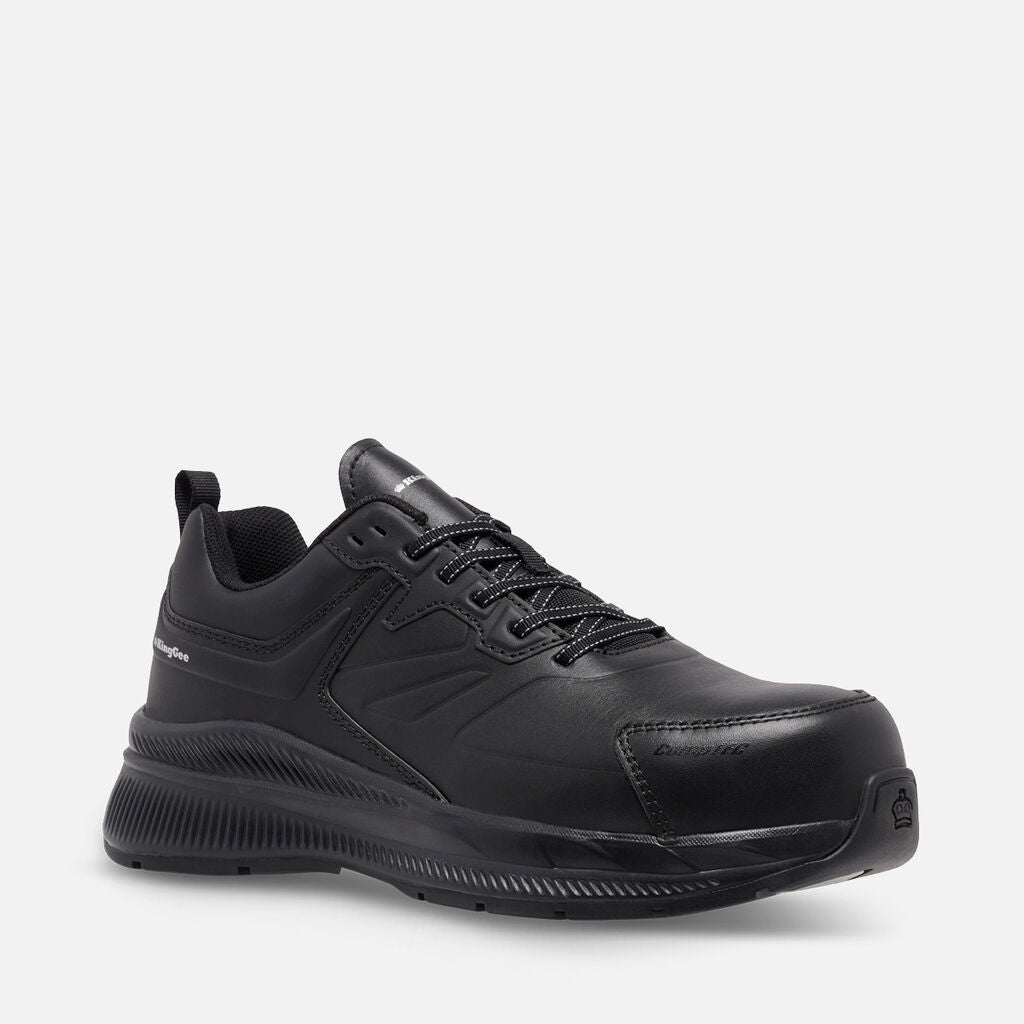 KingGee K26495 Hypertec Leather Safety Shoe-Black