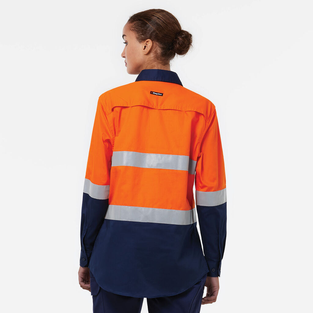 KingGee K44221 Originals Women's Vented Drill Shirt Taped