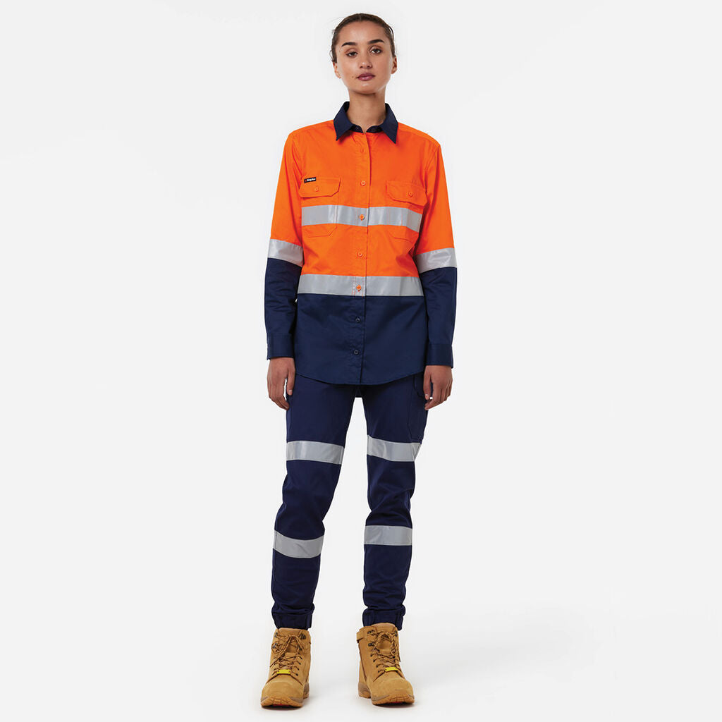 KingGee K44221 Originals Women's Vented Drill Shirt Taped