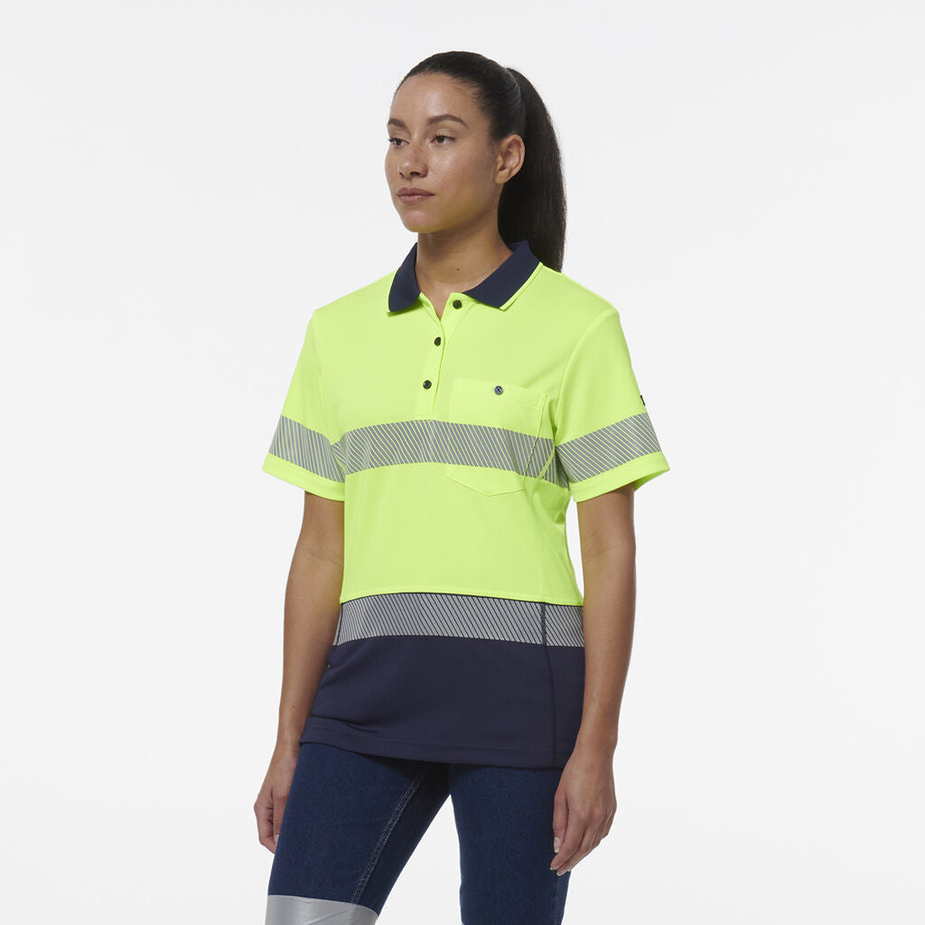 KingGee K44224 Women's Workcool Hyperfreeze Spliced S/S Polo W/ Segmented Tape