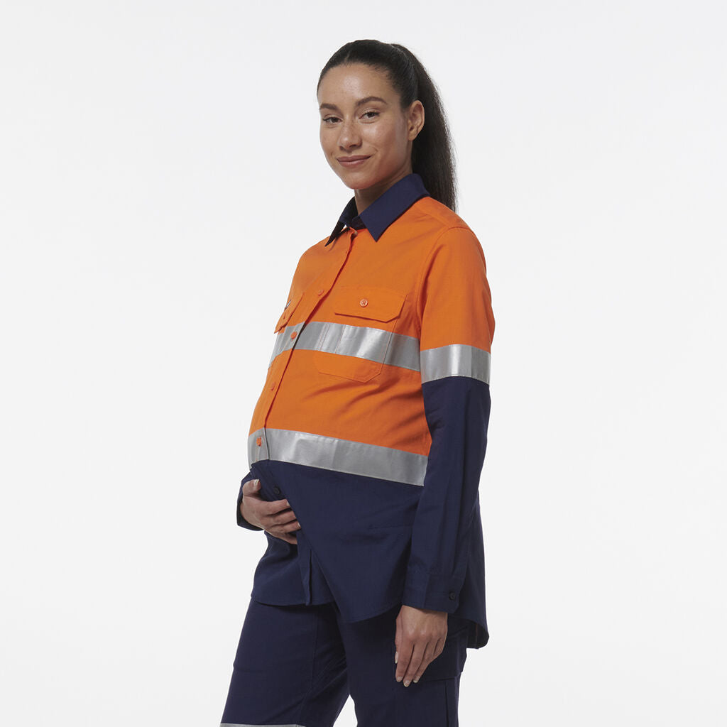 KingGee K44234 Women's Workcool Maternity Reflective Shirt