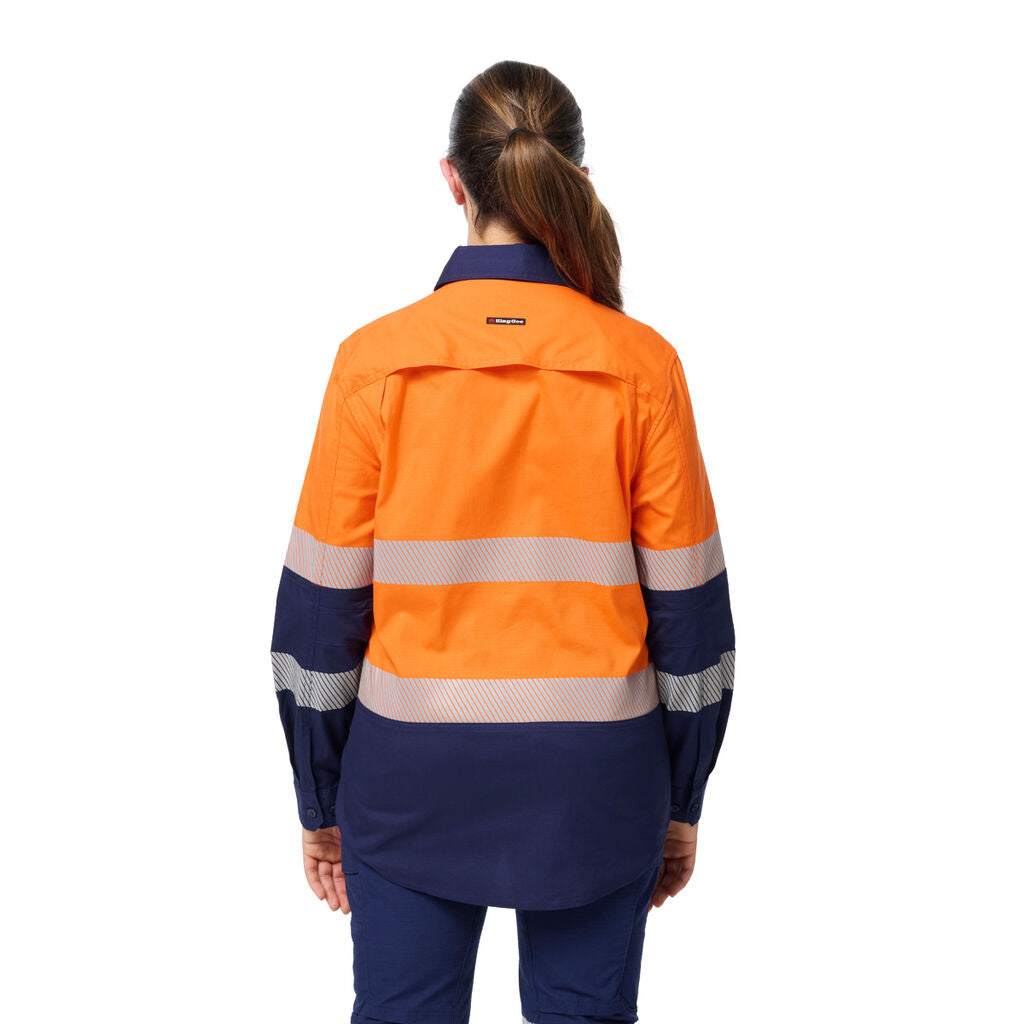 KingGee K44243 Women's Workcool Spliced Stretch Taped Long Sleeve Shirt