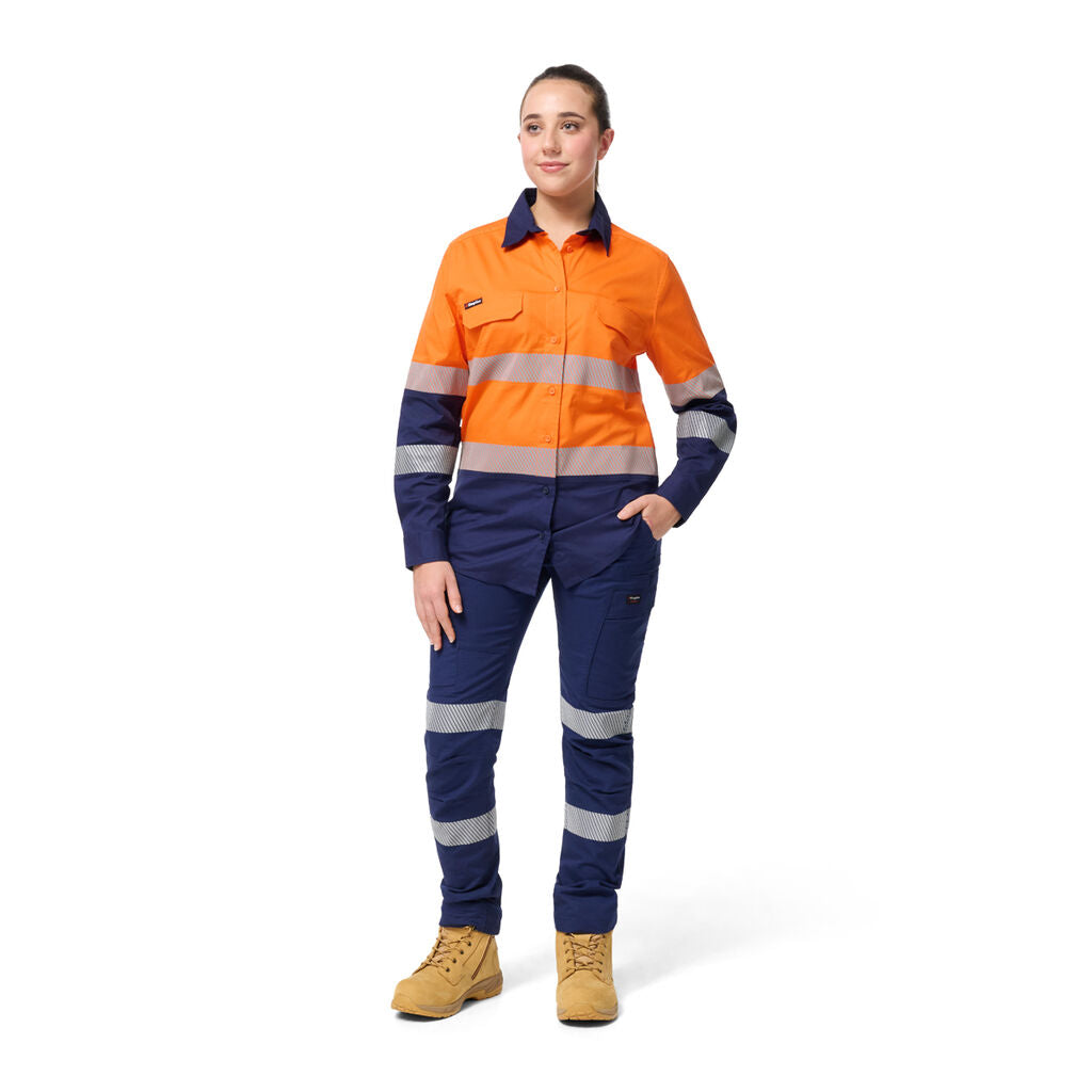 KingGee K44243 Women's Workcool Spliced Stretch Taped Long Sleeve Shirt