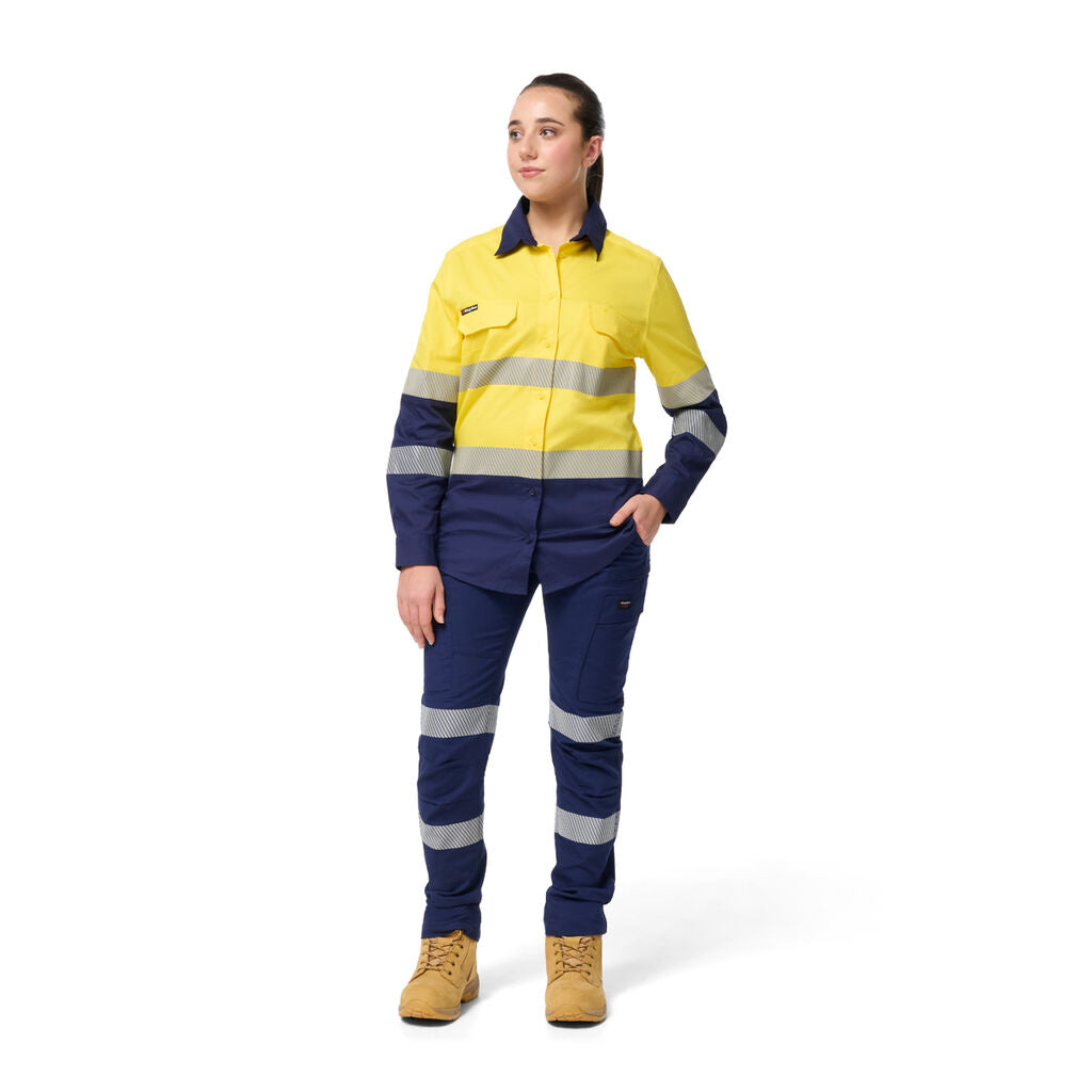 KingGee K44243 Women's Workcool Spliced Stretch Taped Long Sleeve Shirt