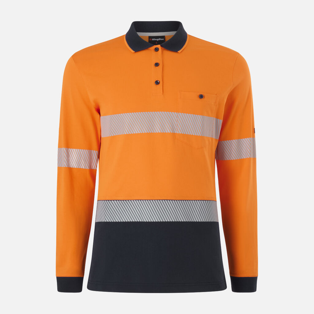 KingGee K44248 Women's Originals Hi-Vis Spliced Taped Cotton Polo