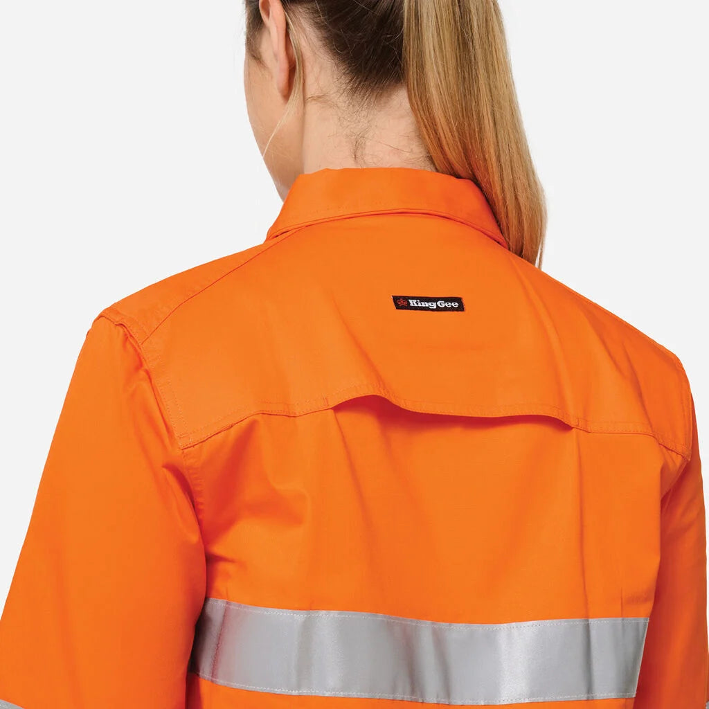 KingGee K44249 Women's Originals Vented Drill Shirt-Orange