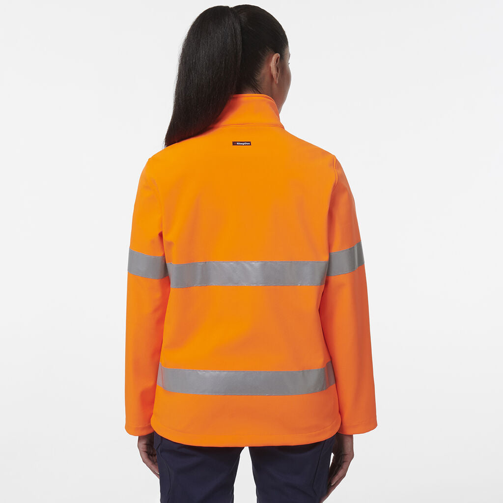 KingGee K45007 Women's Reflective Soft Shell Jacket-Orange