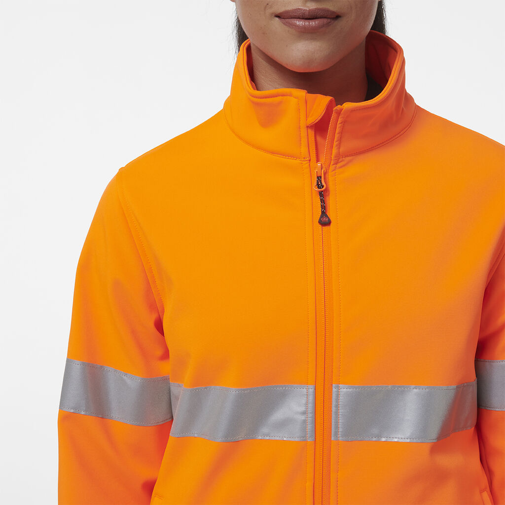 KingGee K45007 Women's Reflective Soft Shell Jacket-Orange